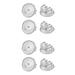 4 Pairs /4pcs Silver Ear Stud Pads Earrings Backs Padded Ear Studs Backs Silver Jewelery Accessories for Women Lady Girl (Silver Large)