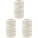 3 Rolls Crafts Cotton Rope Home+decor House Decorations for Coat Hangers Macrame Yarn Cord Knotting