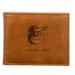 Brown Baltimore Orioles Laser-Engraved Billfold Wallet