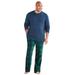 Men's Big & Tall Hanes® X-Temp® Pajama Set by Hanes in Navy Green Buffalo Plaid (Size XL)