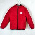 Converse Jackets & Coats | Kids Red Converse All Stars Hooded Winter Coat / Size Large | Color: Black/Red | Size: Lb