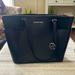 Michael Kors Bags | Michael Kors Jet Set Large Saffiano Leather Top-Zip Tote Bag | Color: Black | Size: Os