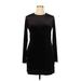 Divided by H&M Casual Dress - Sheath Crew Neck Long sleeves: Black Print Dresses - Women's Size X-Large