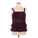 R&M Richards Sleeveless Blouse: Burgundy Tops - Women's Size 16