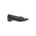 Chiara Ferragni Flats: Smoking Flat Chunky Heel Glamorous Black Solid Shoes - Women's Size 39 - Almond Toe