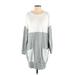 White Birch Casual Dress - Shift Scoop Neck Long sleeves: Gray Color Block Dresses - Women's Size Small