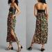 Anthropologie Dresses | Nwt Mare Mare X Anthropologie Size Medium Faux Leather Maxi Dress Floral Print | Color: Black/Yellow | Size: M