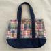 J. Crew Bags | J. Crew Cotton Madras Plaid Tote Bag | Color: Blue/Tan | Size: Os