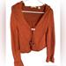 Anthropologie Sweaters | Anthropologie Sleeping On Snow Womens Wool Blend Orange Bee Cardigan Size Medium | Color: Orange | Size: M