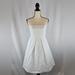 J. Crew Dresses | J. Crew 100% Cotton Strapless Fit And Flare Pleated White Dress, Size 6 | Color: White | Size: 6