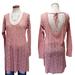 Free People Dresses | Free People Angel Wool Alpaca Open Back Scoop Neck Sheer Sweater Dress Pink S | Color: Pink | Size: S