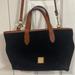 Dooney & Bourke Bags | Gorgeous Dooney And Bourke Black Suede Bag With Shoulder Strap | Color: Black/Brown | Size: Os