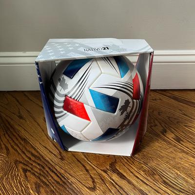 Adidas Other | Adidas Mls Pro Nativo 21 Official Match Soccer Ball Size 5 White Gk3504 $165 | Color: Blue/White | Size: Os