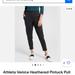 Athleta Pants & Jumpsuits | Athleta Womens Med Pleated Pants Black Zipper Pockets Zip Leg Heather Pintuck | Color: Black/Red | Size: M