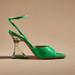 Anthropologie Shoes | Nwt Anthropologie Bibi Lou Gloss Ankle Strap Heels | Color: Green | Size: 9.5