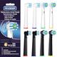 Replacement Toothbrush Heads Compatible with Oral B, Cross Sensitive Electric Brush Head Refills for Pro 1000 Genius X Smart 1500, Medium Softness Round Brush Head by BKIX