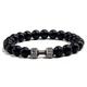 ACRUZ Women's Bracelet chakra crystal bracelets for women Natural Black Volcanic Lava Stone Dumbbell Bracelet Black Matte Beads Bracelets Fitness Barbell Bangle For Unisex Accessorie