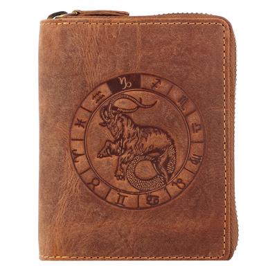 Greenburry Vintage Sternzeichen Geldbörse Leder 10 cm steinbock Braun Herren Image