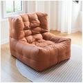 ArtsPavilion Easy Padded Floor Chair Bean Bag Chair (No Filler) Dorm Chair for Adults Seats Sofa Lounger Couch Furniture Floor Chair Back Support Chair brown