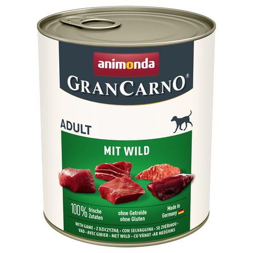 Sparpaket animonda GranCarno Original 12 x 800 g - mit Wild