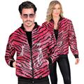 Widmann - Party Fashion Bomber Jacket, Zebra Pattern, Sequin Jacket, Vest, Party Outfit, Disco, Animal Print