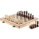 UNbit Chess Game Set Chess Set Chess Board Set Wooden Chess & Checkers Set, 2 In 1 Travel Portable Folding Board Games With Felted Game Board Interior For Storage, Extra 24 Wooden Checkers Pieces Ches
