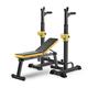 Barbell Squat Rack Stand Adjustable Height Solid Steel Bench Presses Multifunction Barbell Squat Rack, Adjustable Bench Press Rack Portable Dumbbell Rack for Full Body Workout Indoor Home Barbe ()