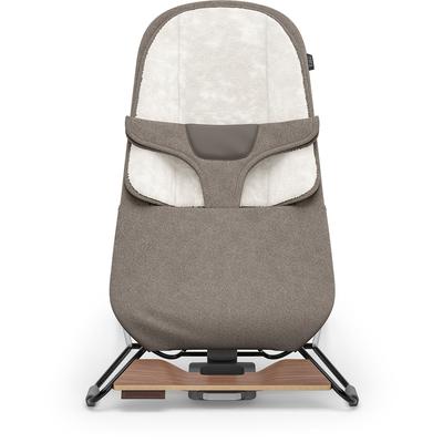 UPPAbaby Mira 2-in-1 Bouncer and Seat - Wells (Dark Taupe Melange / Black Frame / Walnut Wood)