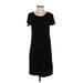 C&C California Casual Dress - Shift: Black Solid Dresses - Women's Size Small