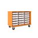 Stevens ID Systems Closed Tray Mobile Classroom Storage w/ Locking Doors - (18) 3.5" Trays Wood in Orange | Wayfair 80274 Z36-232