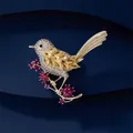 Broches d'oiseaux magiques de bon augure en biscuits colorés pour femmes badges porte-bonheur