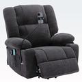 Latitude Run® Power Lift Recliner Chair Electric Recliner w/ Cup Holders Chenille, Leather in Black | 41.33 H x 35.43 W x 29.52 D in | Wayfair