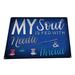 Trinx My Soul Is Fed w/ Needle & Thread Sign Metal in Blue/Gray | 8.5" H x 11.5" W x 0.04" D | Wayfair 39A0576DDDFE4ACDB5F9AB9048AE32AC