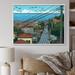 Highland Dunes Bay Area Hills Of San Francisco On Canvas Print Metal in Blue/Brown/Green | 16 H x 32 W x 1 D in | Wayfair