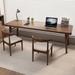 Corrigan Studio® 3 Piece Solid Wood Rectangle Desk & Chair Set Office Set w/ Chair Wood in Brown/Green | 29.53 H x 78.74 W x 27.56 D in | Wayfair