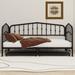 August Grove® Bukurosh Metal Slat Storage Bed Metal in Black | 38.6 H x 41.3 W x 78 D in | Wayfair 7DB74DDED18C4A66B094ED5EF2E48269