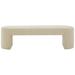 Joss & Main Duras Bench Polyester/Wood/Upholstered/Manufactured Wood in Brown/Green/White | 17.9 H x 62.2 W x 17.9 D in | Wayfair