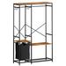 Rebrilliant Nebras 47.24" Clothes Rack Metal/Fabric in Black | 72.5 H x 47.24 W x 15.75 D in | Wayfair E6F16F2724B24D2D9271AEAF71660401