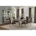 Rosdorf Park Hisao Rectangular 66" L x 42" W Dining Set Wood/Glass in Brown/Gray | 30.5 H x 42 W x 66 D in | Wayfair