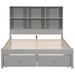 Latitude Run® Multifunctional Wooden Full Size Platform Bed w/ Storage Headboard, Charging Station & 2 Drawers Wood in Gray | Wayfair