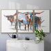 August Grove® Modern Longhorns II 3 Pieces Metal in Blue/Brown | 40 H x 78 W x 2 D in | Wayfair 59F0BB2969C64B72B615C4BDF3D1461C