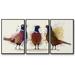 Red Barrel Studio® Pheasant Trio 3 Pieces Metal in Brown/Red/Yellow | 40 H x 78 W x 2 D in | Wayfair 64891D1632C04E75AA5B25991E604F1E