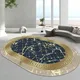 Tapis ovales lavables de luxe pour la décoration de la maison tapis doux tapis simples grand