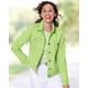 Appleseeds Women's DreamFlex Colored Jean Jacket - Green - 3X - Womens