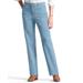Appleseeds Women's DreamFlex Comfort-Waist Relaxed Straight-Leg Jeans - Yellow - 8PS - Petite Short