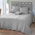 Boutis 250x250 gris perle en coton