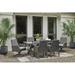 Signature Design by Ashley Elite Park Gray 7-Piece Outdoor Dining Package - 80"W x 42"D x 29"H