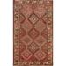 Red & Pink Geometric Bakhtiari Persian Rug Hand-Knotted Wool Carpet - 4'5" x 7'4"