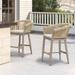 PURPLE LEAF Outdoor Dining Chairs Set of 2 Patio Bar Stools