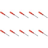 10pcs Portable Triwing Triangle Y-Tip Screwdriver Repair Tool for /DS /DS Lite /Gameboy Advance SP (Red)